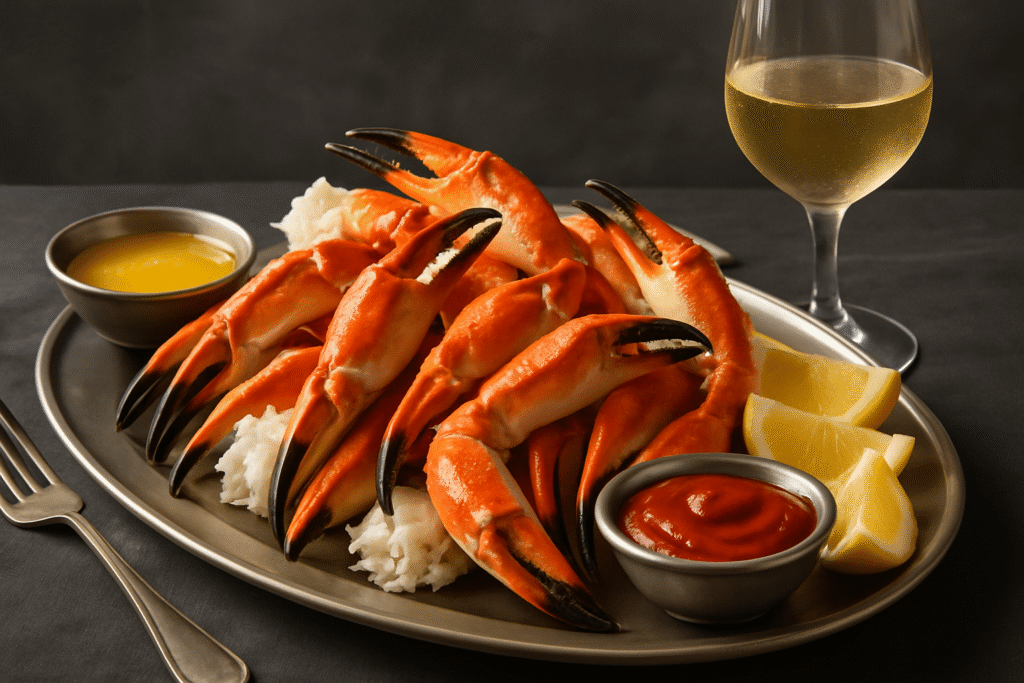 serving snow crab claws