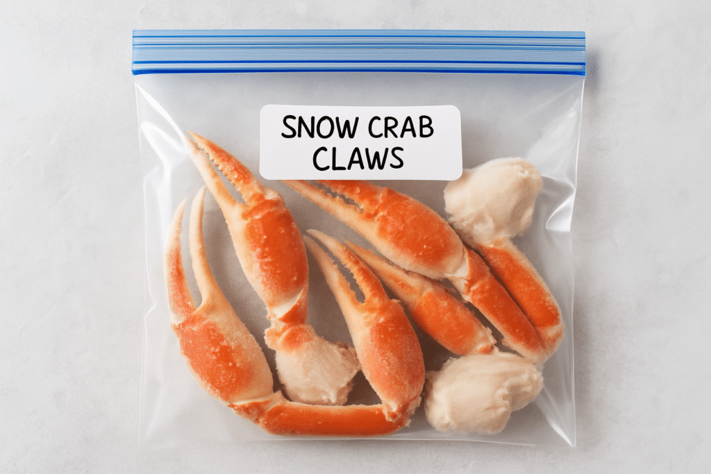 storing snow crab claws 
